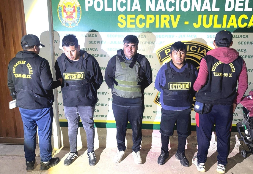 Juliaca | Dictan detención judicial por flagrancia a tres imputados por hurto agravado y peligro común