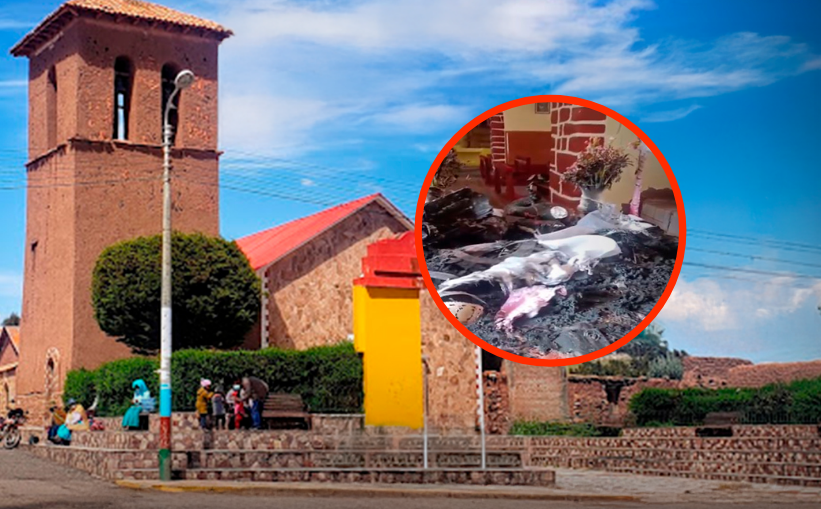 Huancané | Queman la imagen de la Inmaculada Concepción en iglesia de Vilquechico Huancané | Queman la imagen de la Inmaculada Concepción en iglesia de Vilquechico