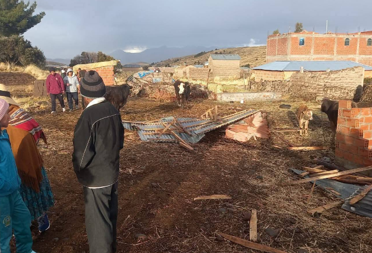 Pomata | Fuertes vientos causan destrozos y afectan a 15 familias en Valle Rinconada Pomata | Fuertes vientos causan destrozos y afectan a 15 familias en Valle Rinconada