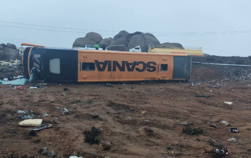 Arequipa | Diez pasajeros resultan heridos en accidente de bus en el sector Atiquipa Arequipa | Diez pasajeros resultan heridos en accidente de bus en el sector Atiquipa